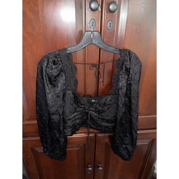 For Love & Lemons Liz Long Sleeve Corset Top in Black size XS NWOT $160 - Picture 5 of 6